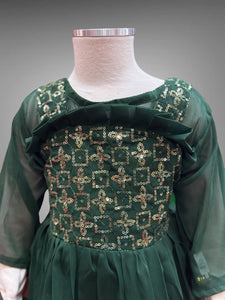 Cotton Embroidered Castelton Green Girl's Salwar Suit