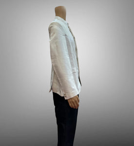 Silk Plain White Short Jacket / Bandhgala