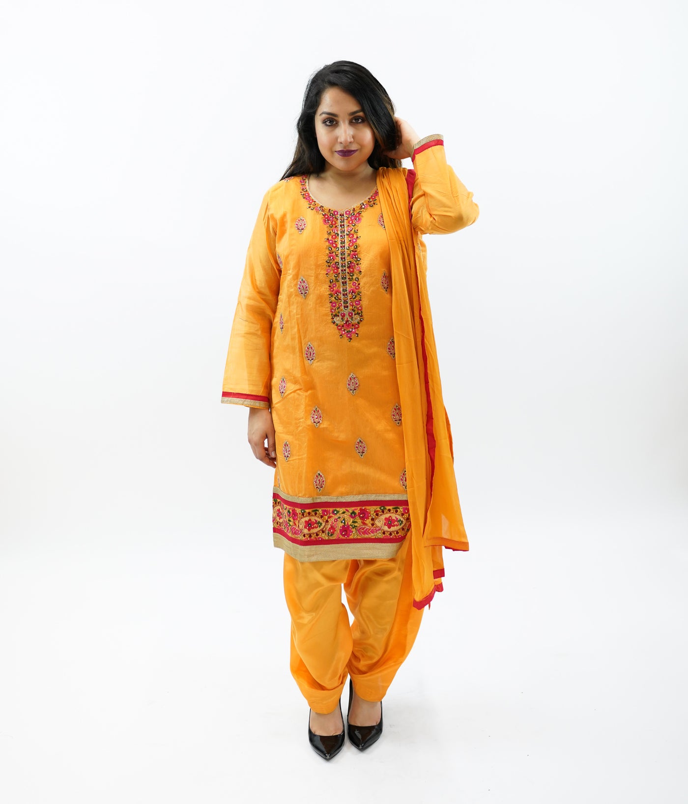 Cotton and silk salwar on sale kameez