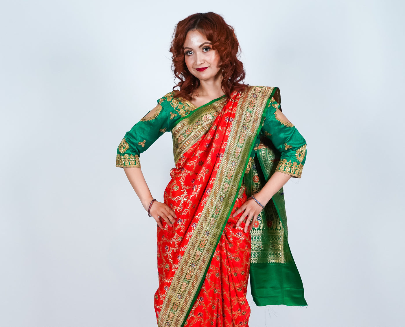 Silk Orange Saree Heavy Embroidery Zari Thread & Coding Work with  Embroidery Blouse » BRITHIKA Luxury Fashion