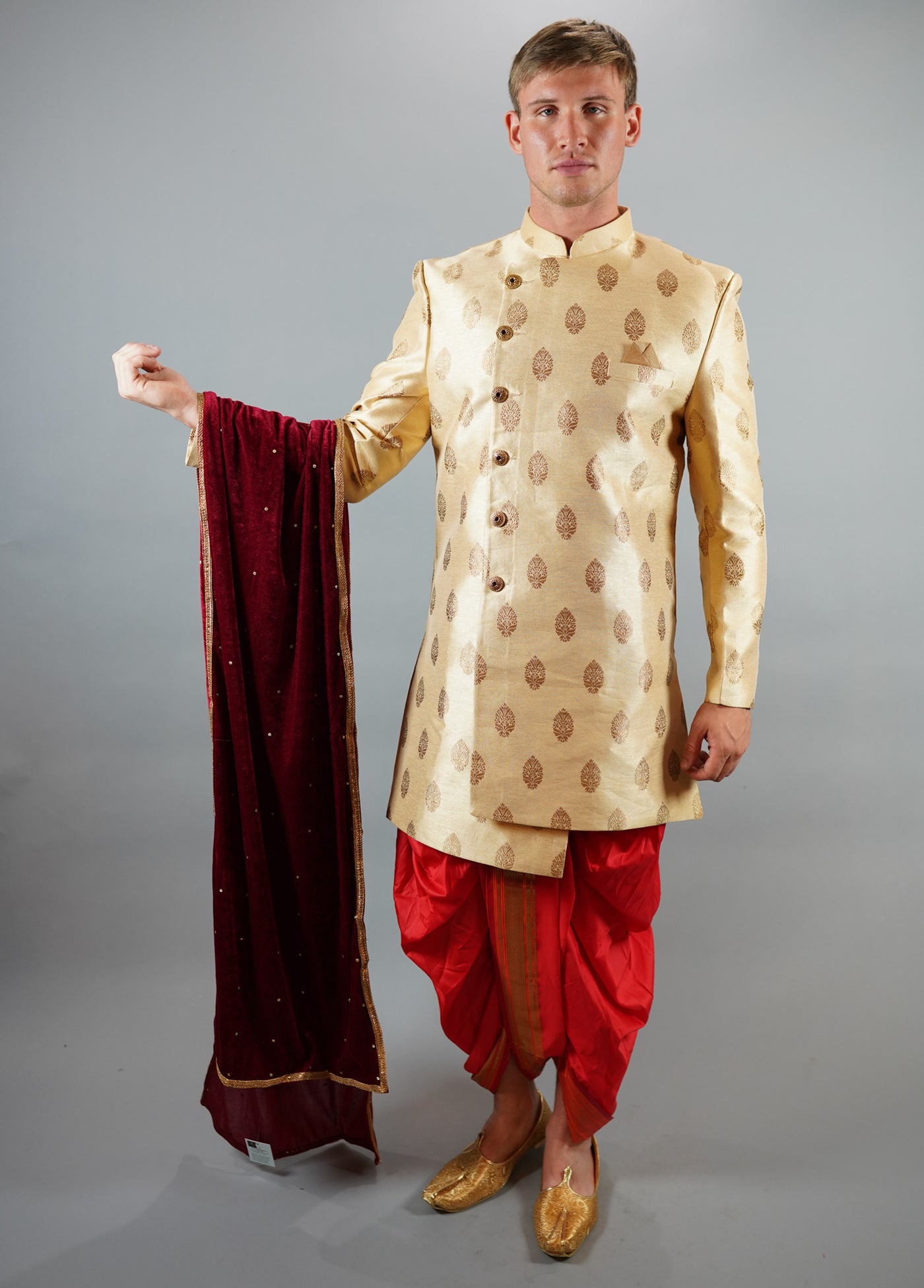 Buy Maroon Self Design Bandhgala Jacket Online in the USA @Manyavar - Nehru  Jacket for Men