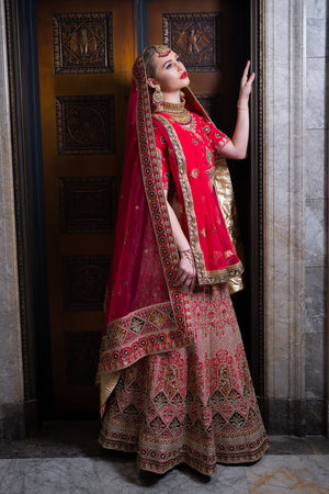 Red Indian Bridal Lehenga for Wedding Indian Heavy Bridal Outfit Sabyasachi Bridal  Lehenga Choli Hand Embroidery Bridal Dress Lehenga - Etsy Denmark