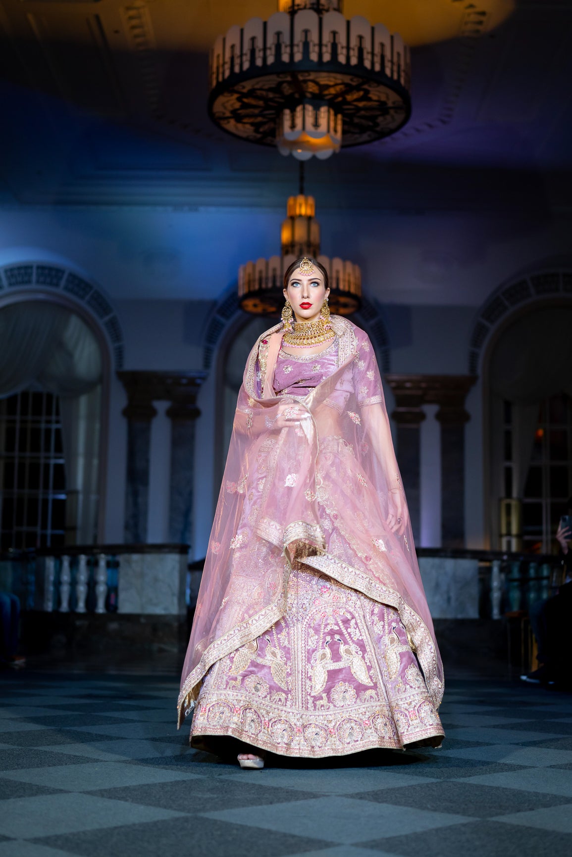 Divine Pink Indian Pakistani Bridal Lehenga In Net SRSA330508 –  ShreeFashionWear