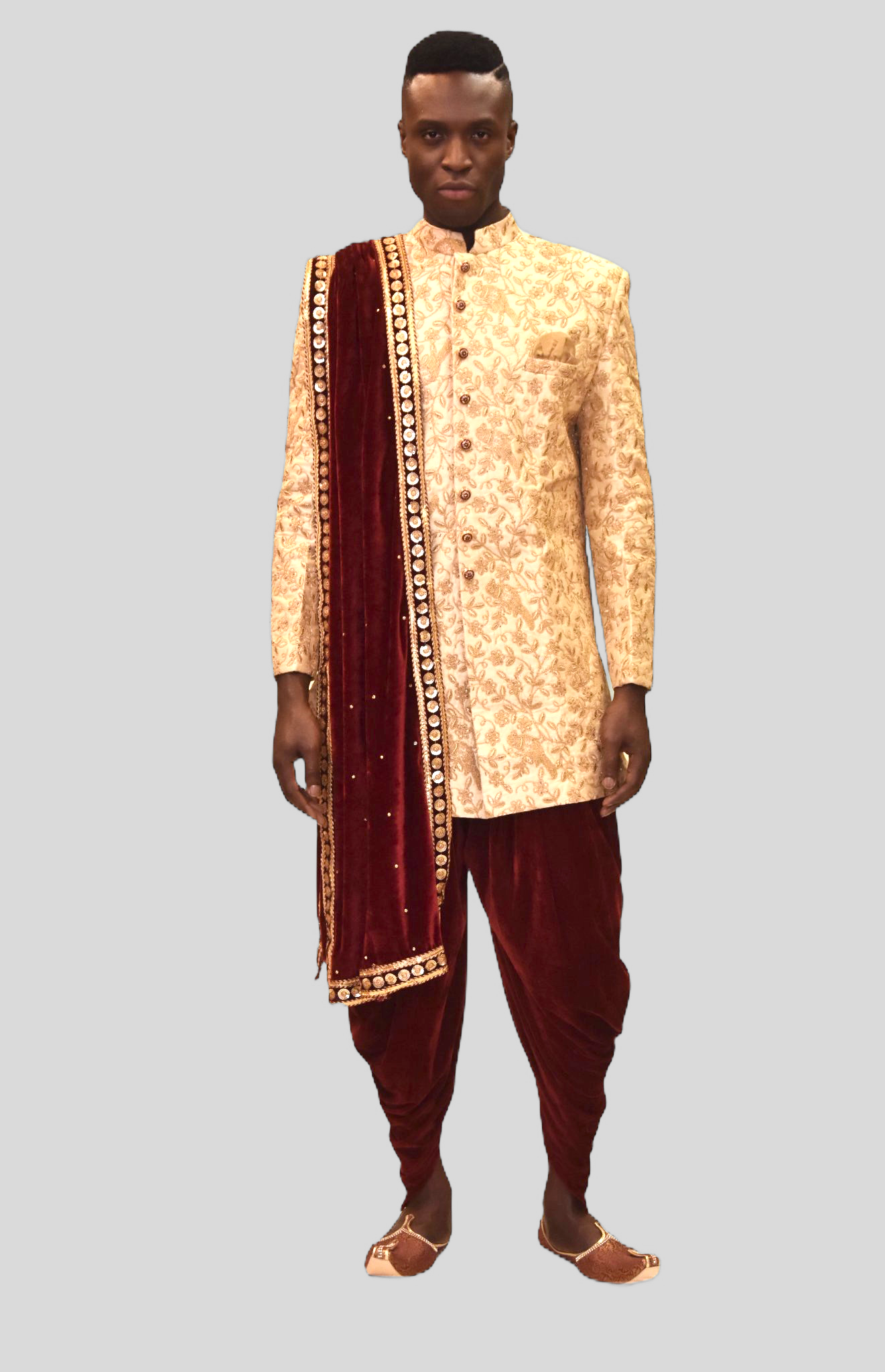 Buy Benstoke Men's Red Self Design Silk Blend Sherwani Jacket Online at  Best Prices in India - JioMart.