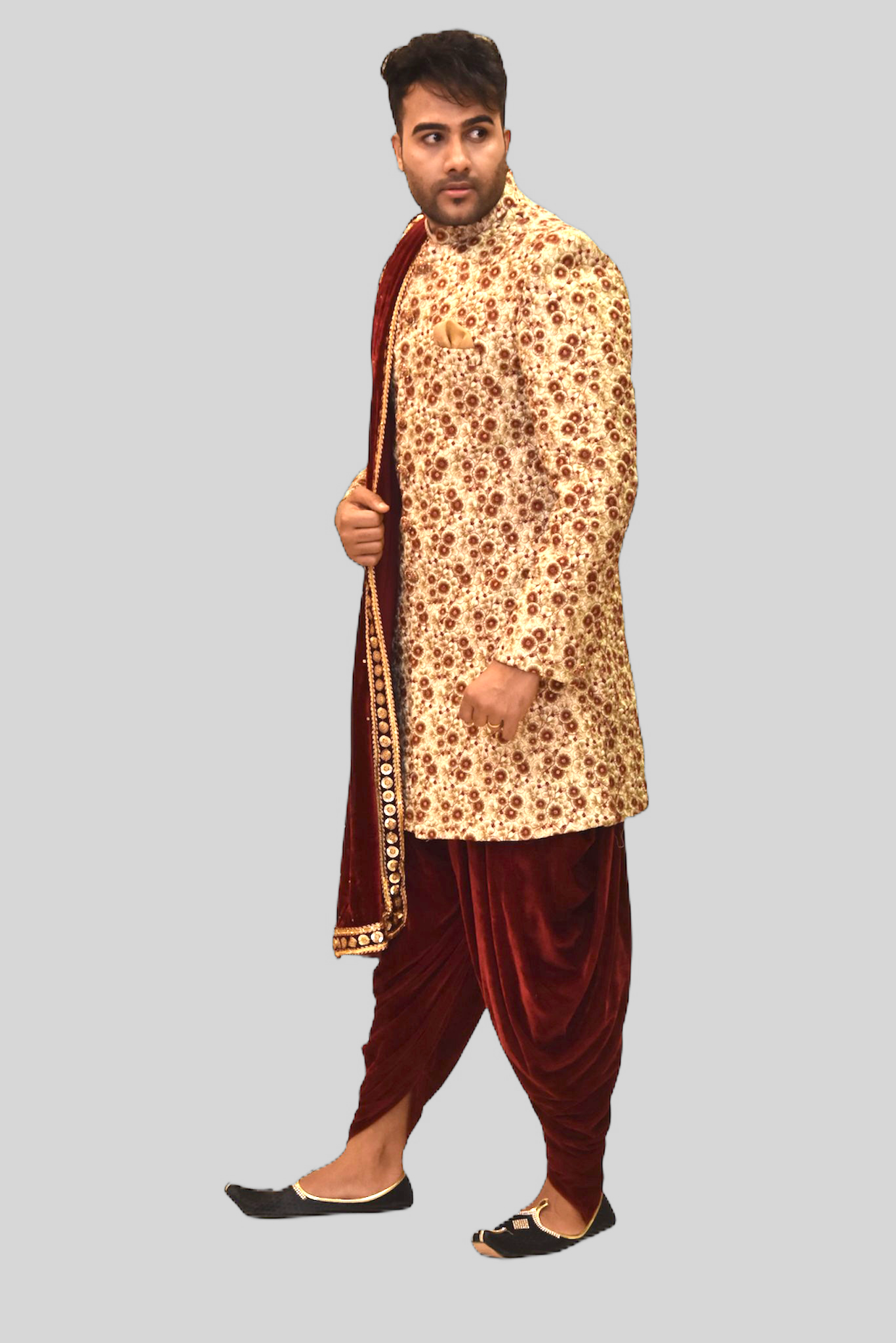 Mens Open Jacket Sherwani SWD8/9 – Nazranaa