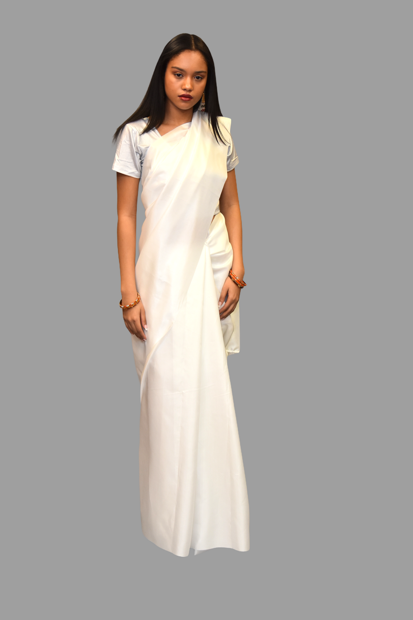 Silk Pure White Saree – Heritage India Fashions